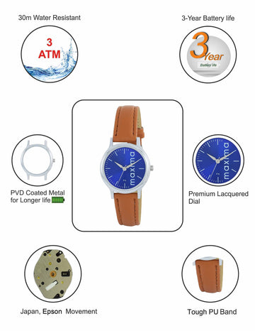 Maxima ATTIVO Women Blue Dial Analogue Watch - 56132LMLI